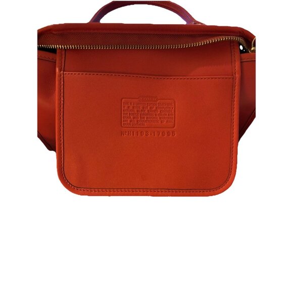 Coach Vermillion Leather Madison 2011 Re-edition Satchel Handbag Boston Bag Tote - Picture 6 of 8